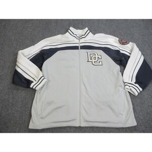 Washington Nationals Track Jacket‎ Mens XXL Gray Navy MLB Baseball Majestic Zip
